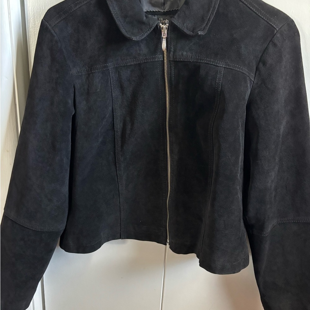 Joseph Black Suede Leather Jacket